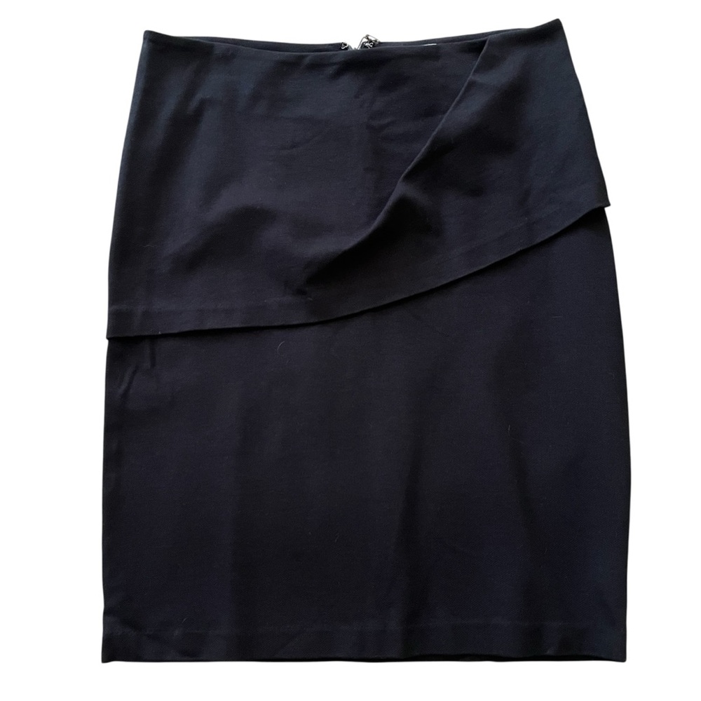 CAbi Black Ponte Knit "Overlay" Pencil Skirt #3099 10